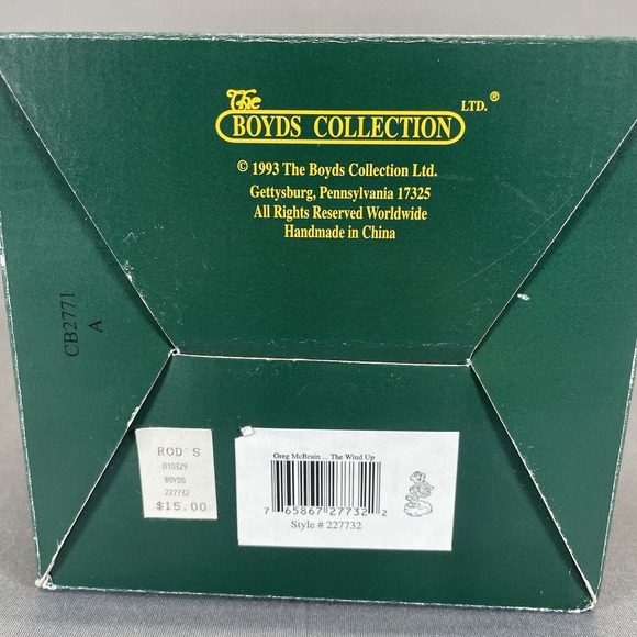 Boyds Bears- Greg McBruin Wind Up - Baseball Pitcher Figurine Sports #227732 - Picture 8 of 8